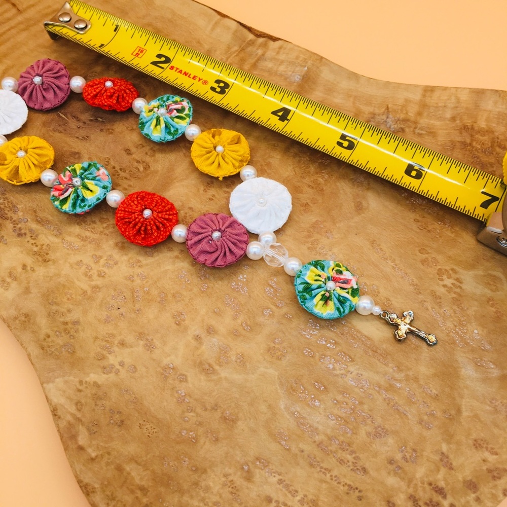 Handmade fabric Rosary - Picture 3 of 6
